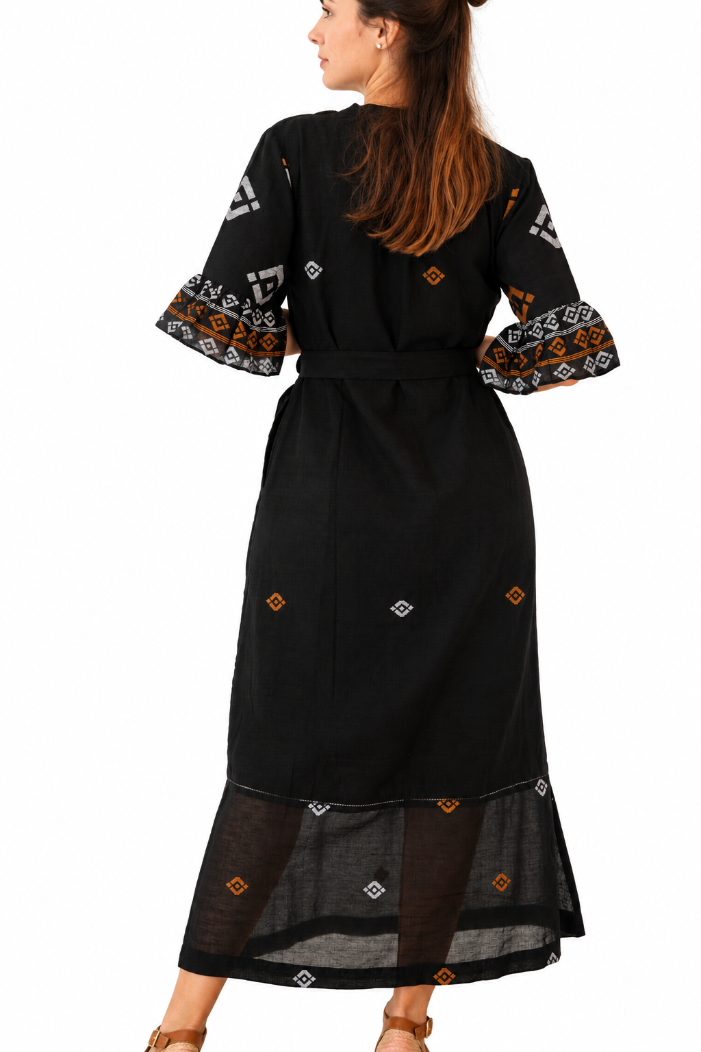 Khadi Naya Dress Black (Lined)