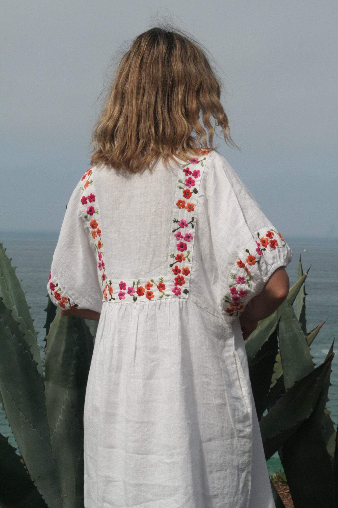 Polo Dress White / Pink - Joshi