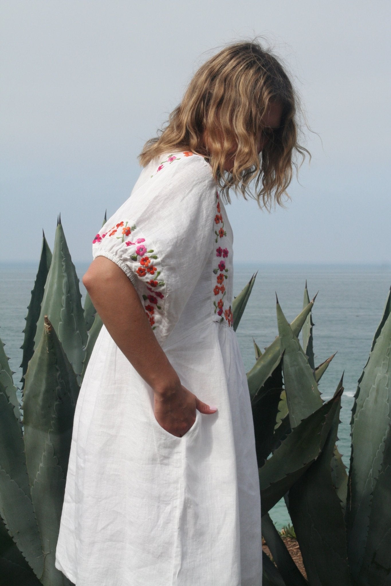 Polo Dress White / Pink - Joshi