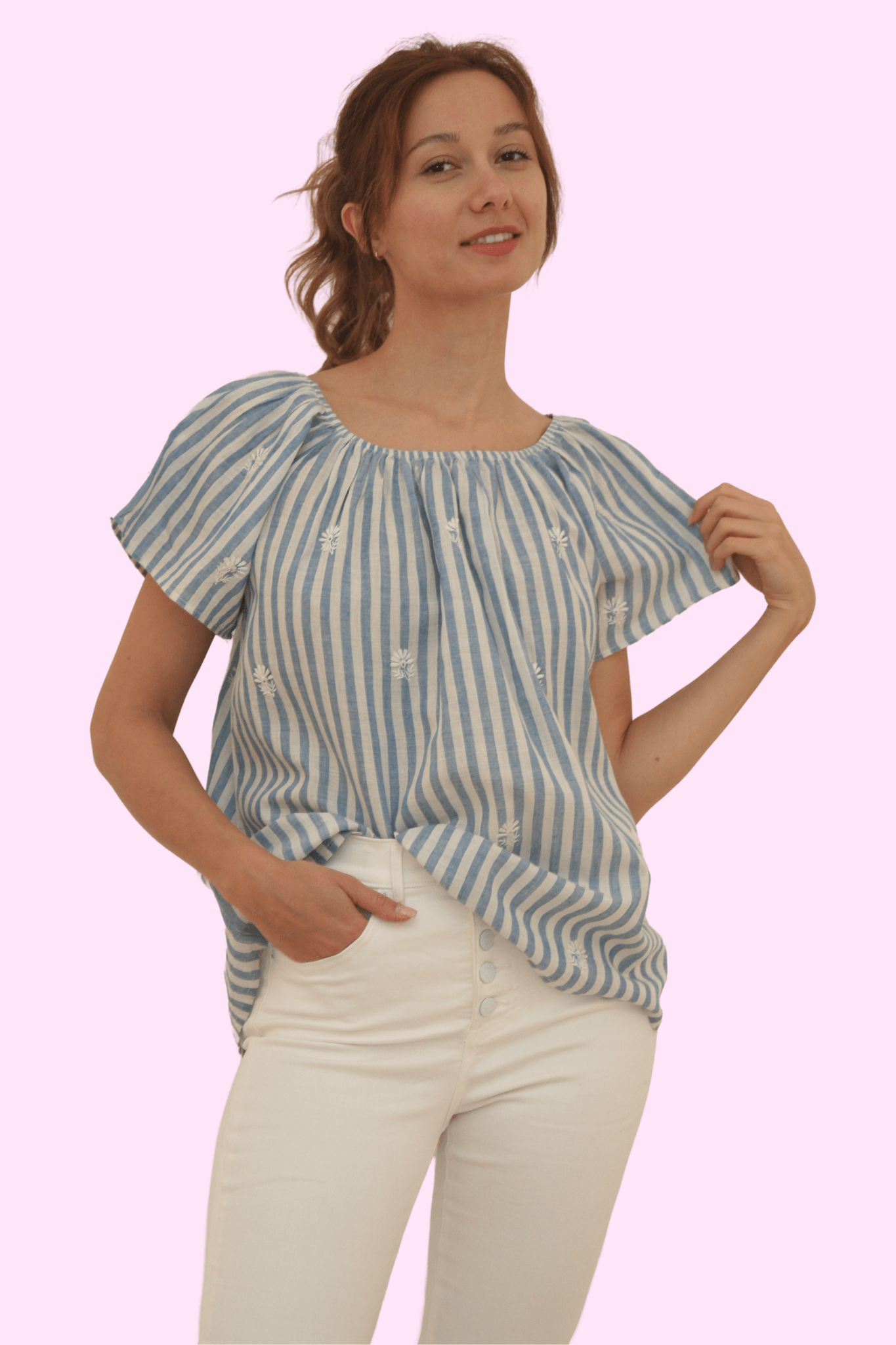 Sea Top blue stripes - Joshi