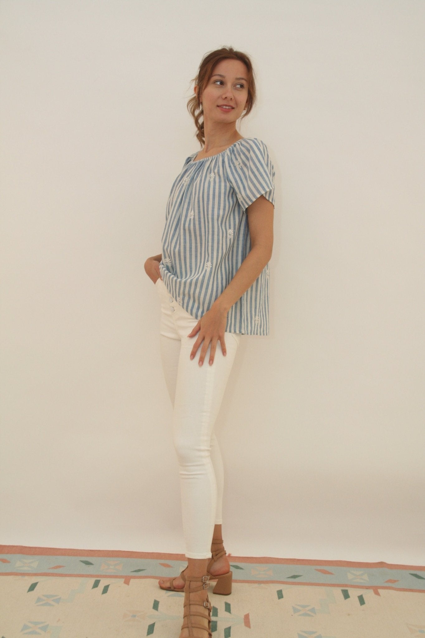 Sea Top blue stripes - Joshi