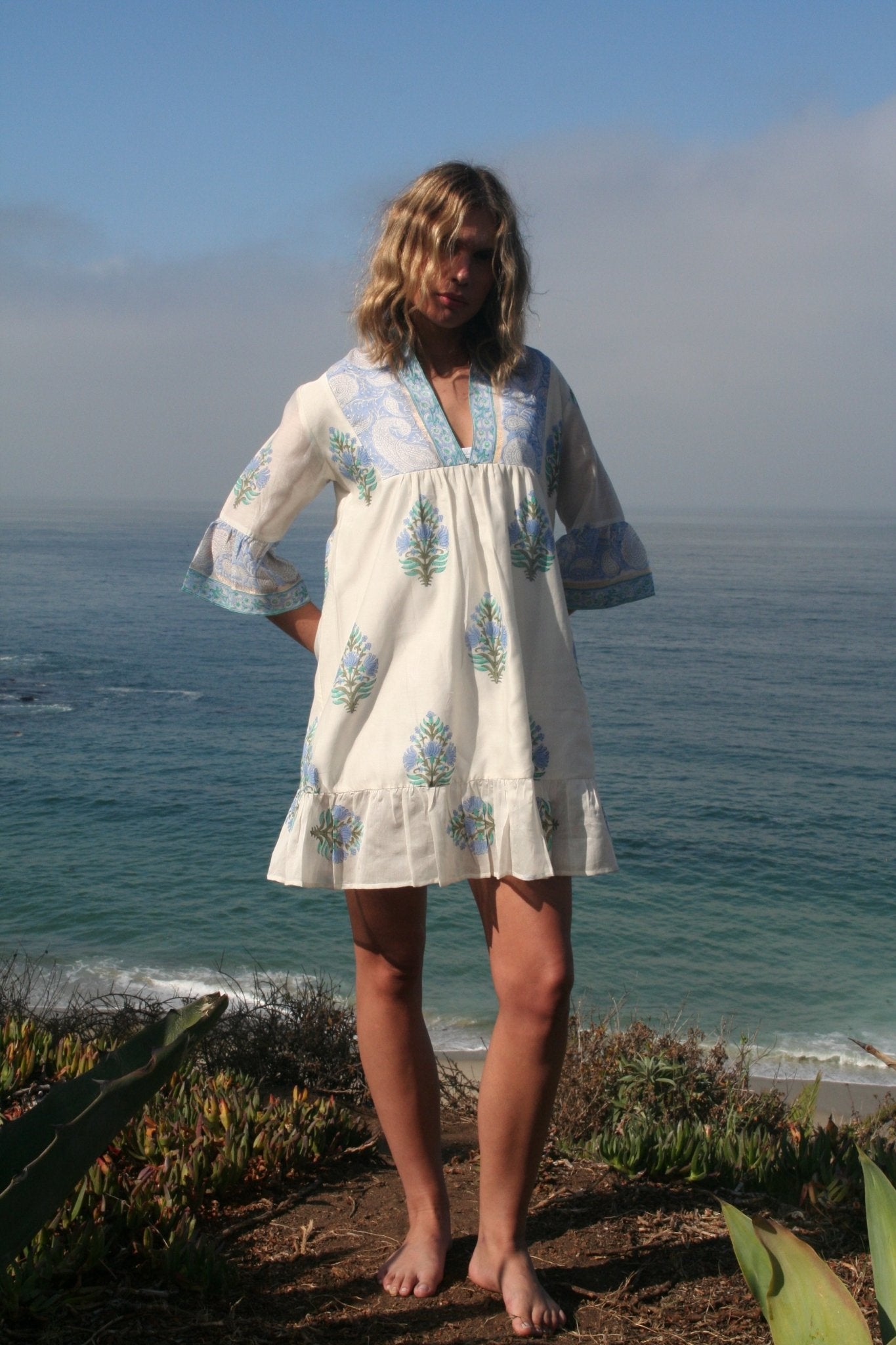 Sharon Dress Aqua - Joshi