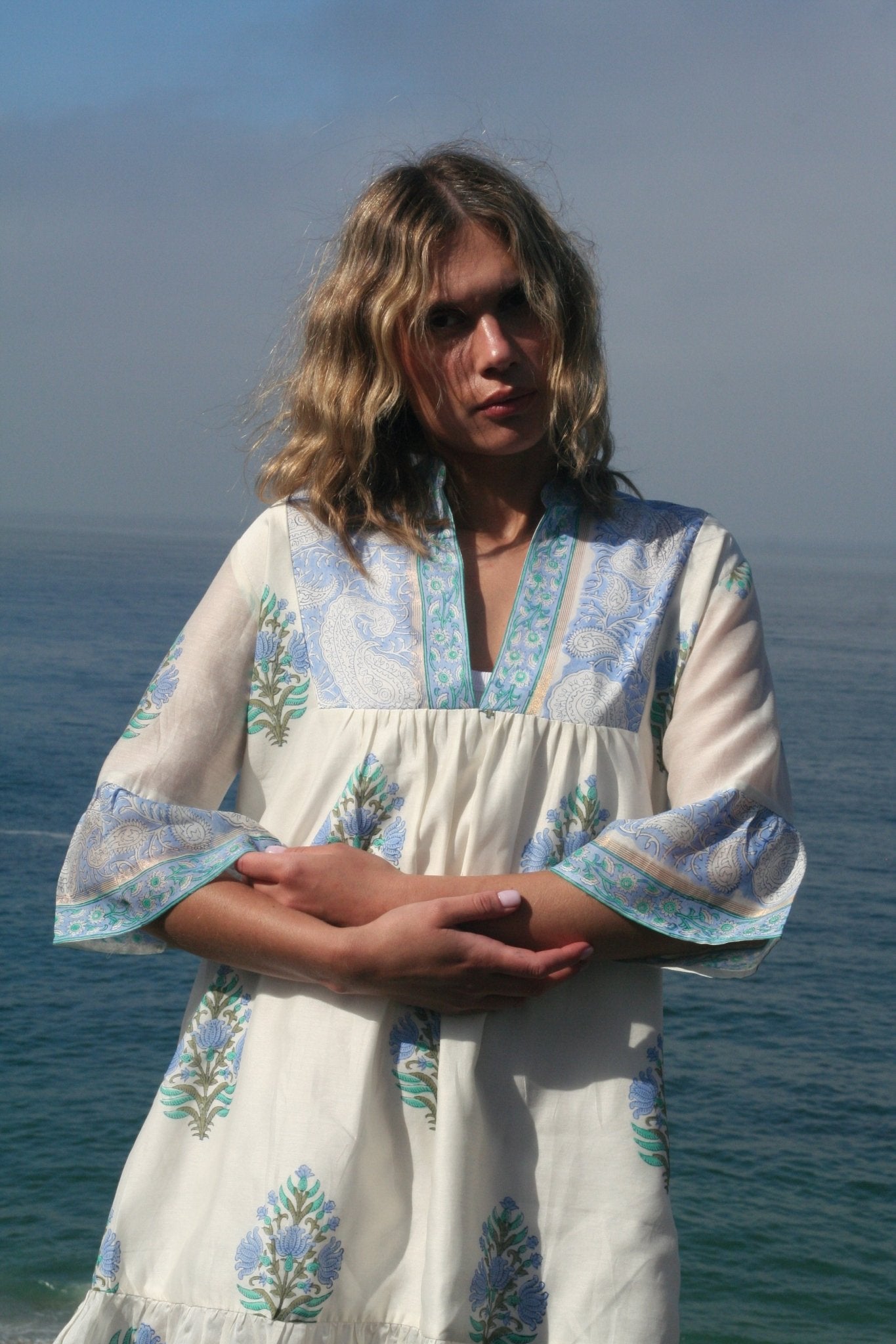 Sharon Dress Aqua - Joshi