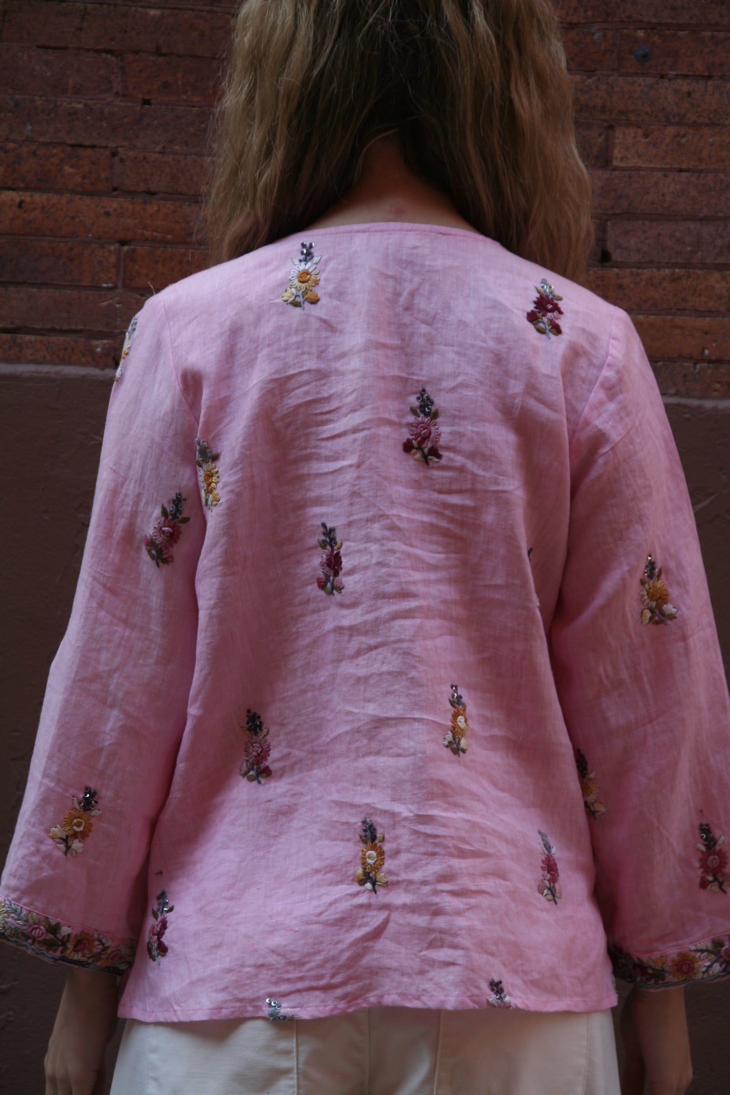 Sienna Linen Top Pink - Joshi