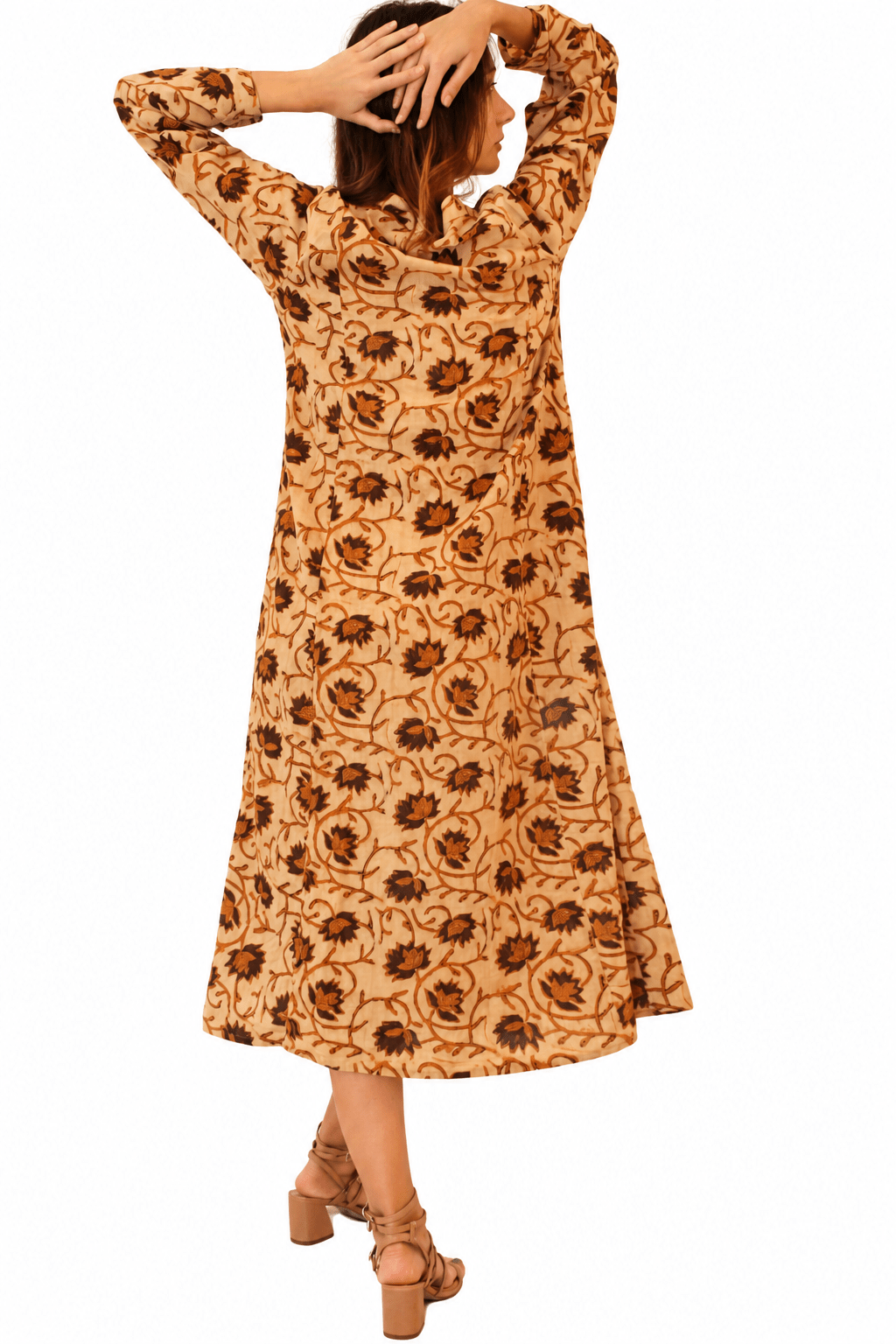 Soft Cotton Cabana Kurta Block Print F - Joshi