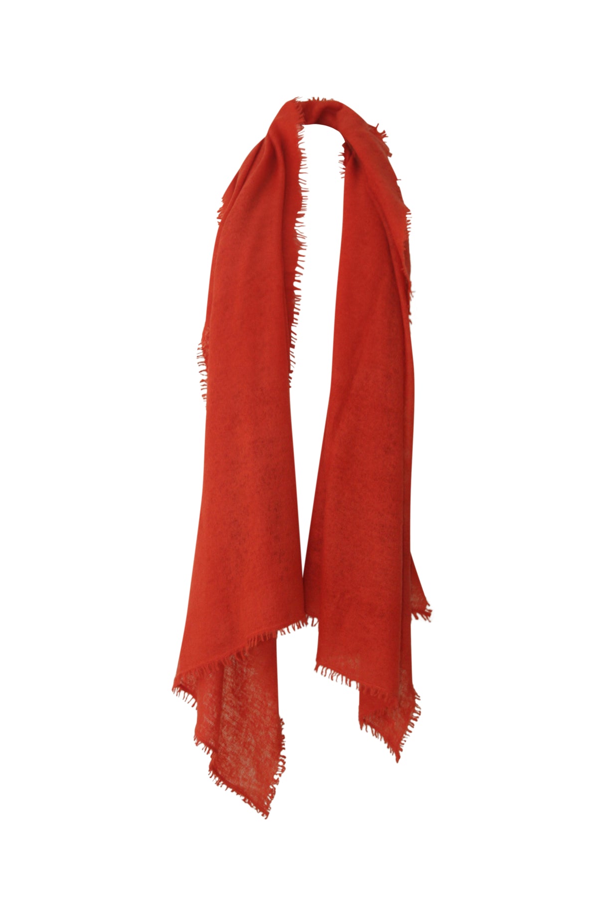 Felted Cashmere Scarf - Orange