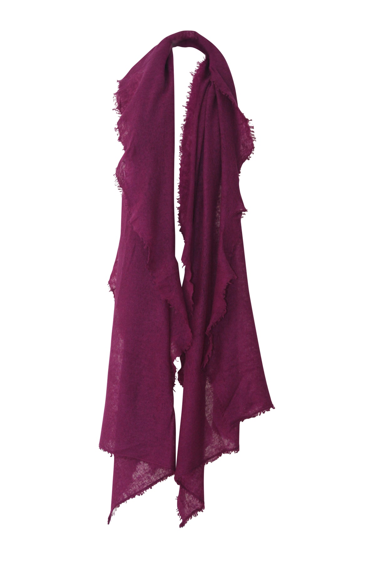 Felted Cashmere Scarf - Burgundy