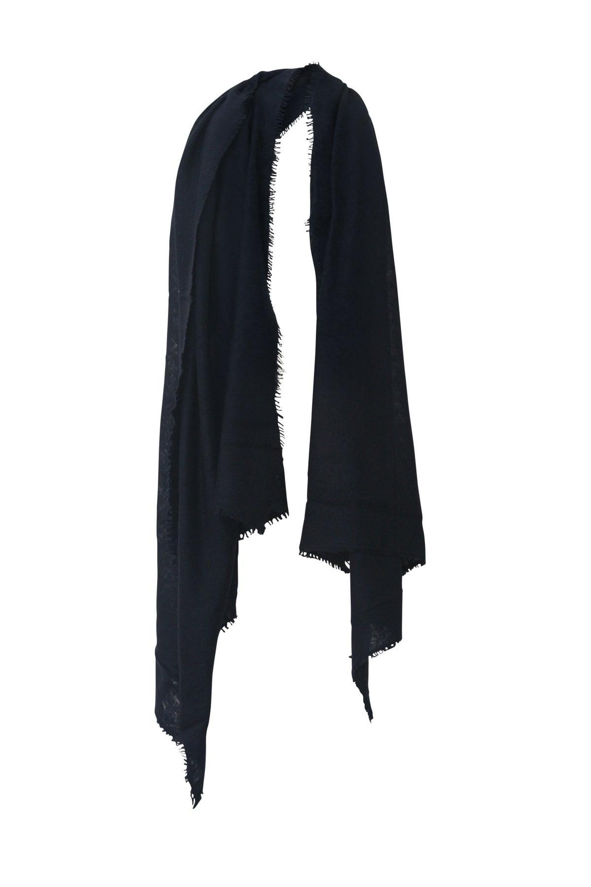 Felted Cashmere Scarf - Black