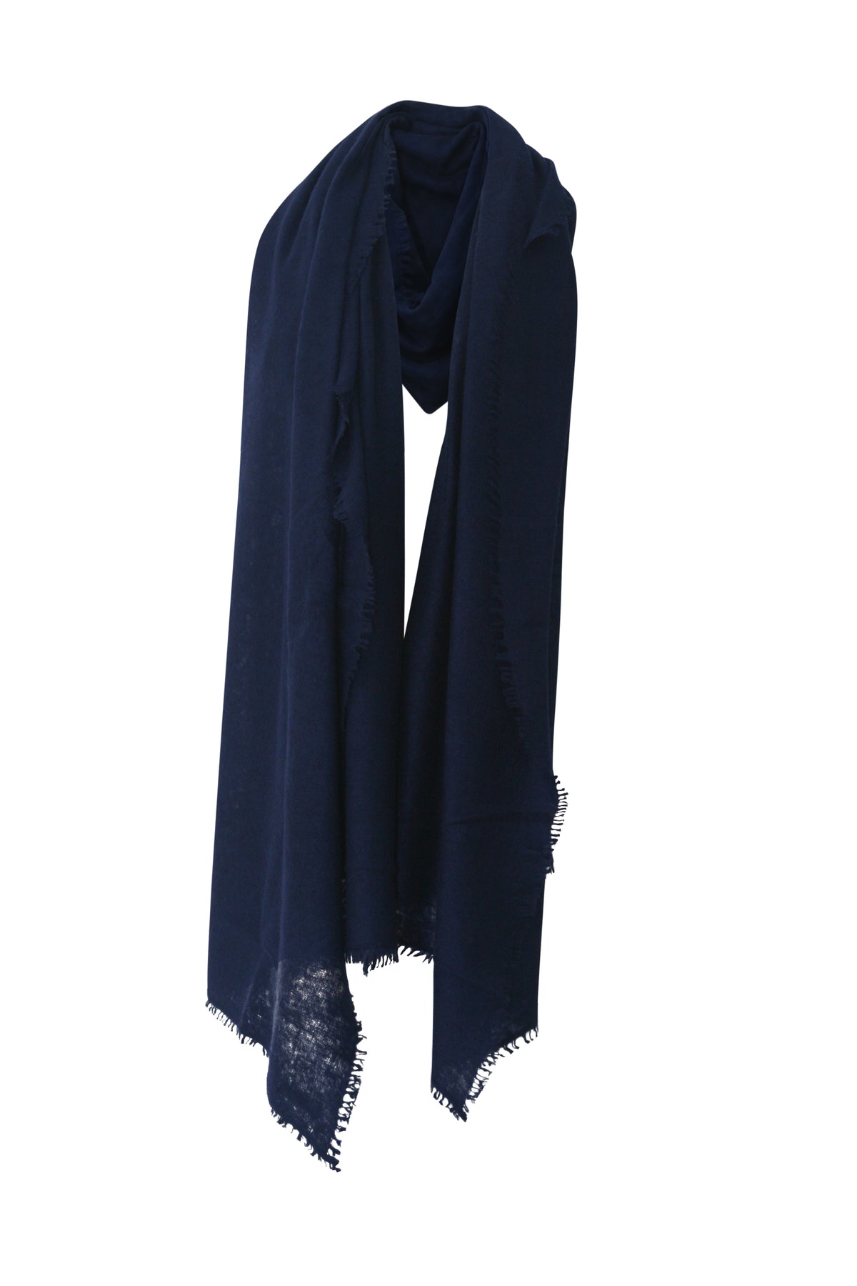 Cashmere Felted Scarf - Navy