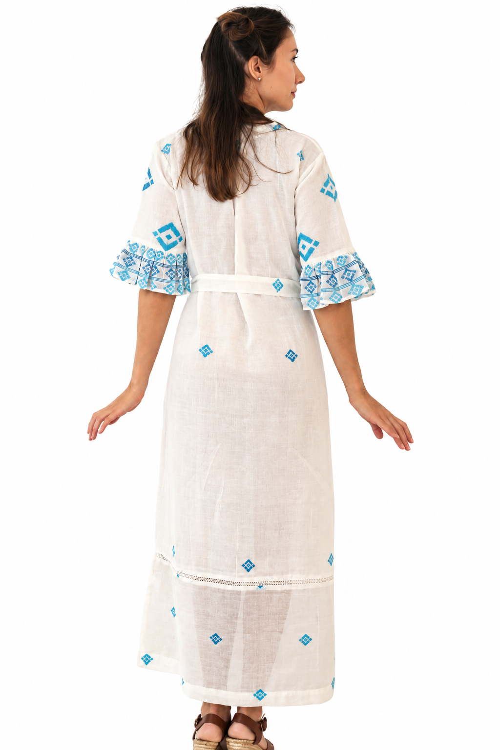 Khadi Naya Dress  Off White (Lined)