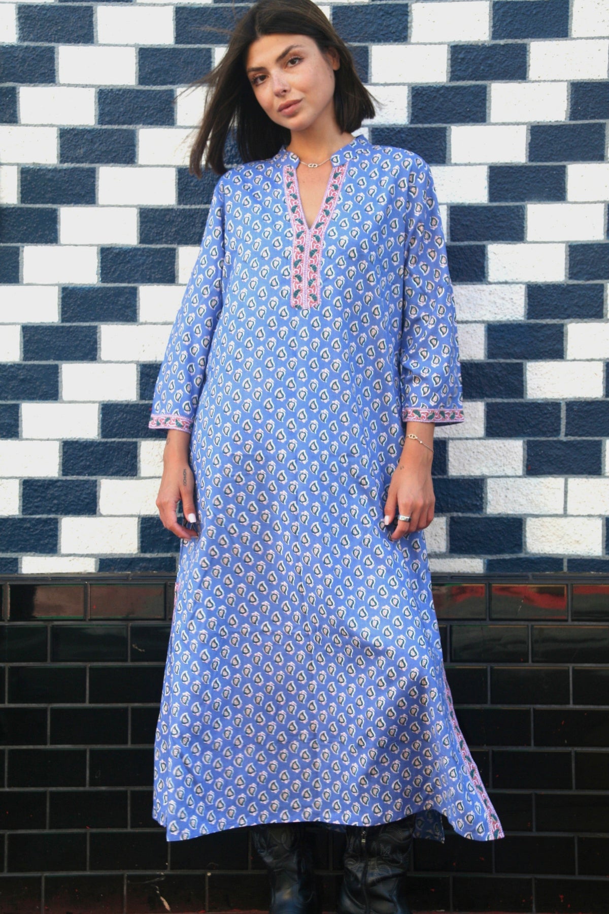 Maxi Kaftan Dress Blue - Joshi
