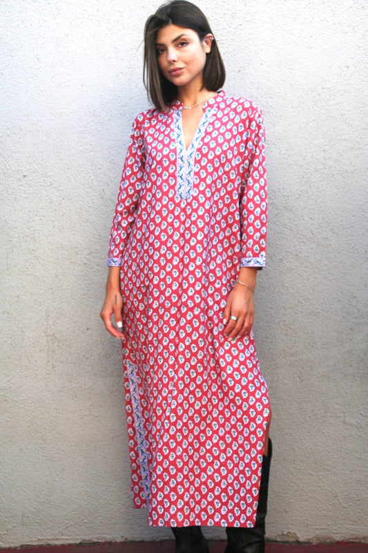 Maxi Kaftan Dress Burgundy - Joshi