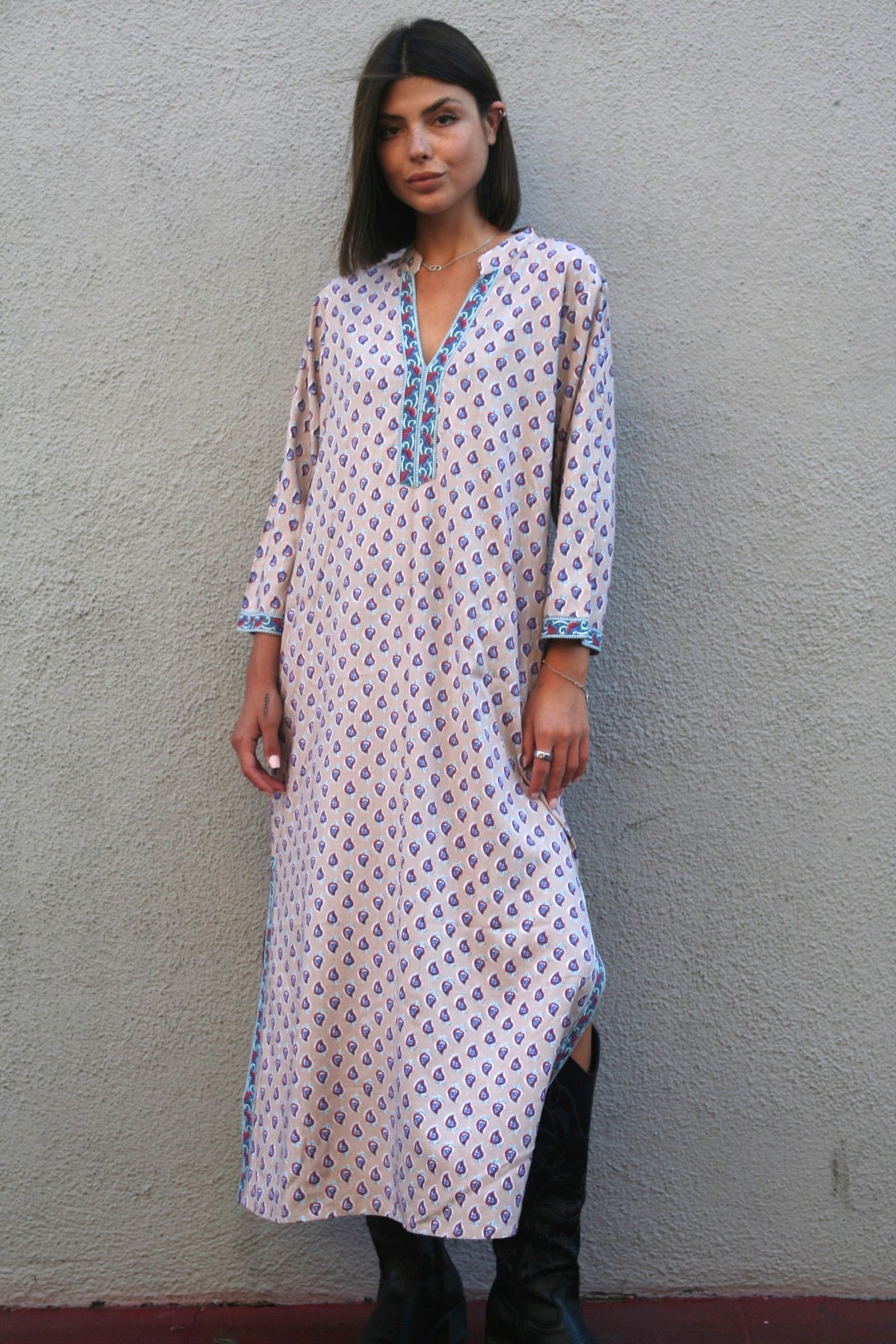 Maxi Kaftan Dress Taupe - Joshi