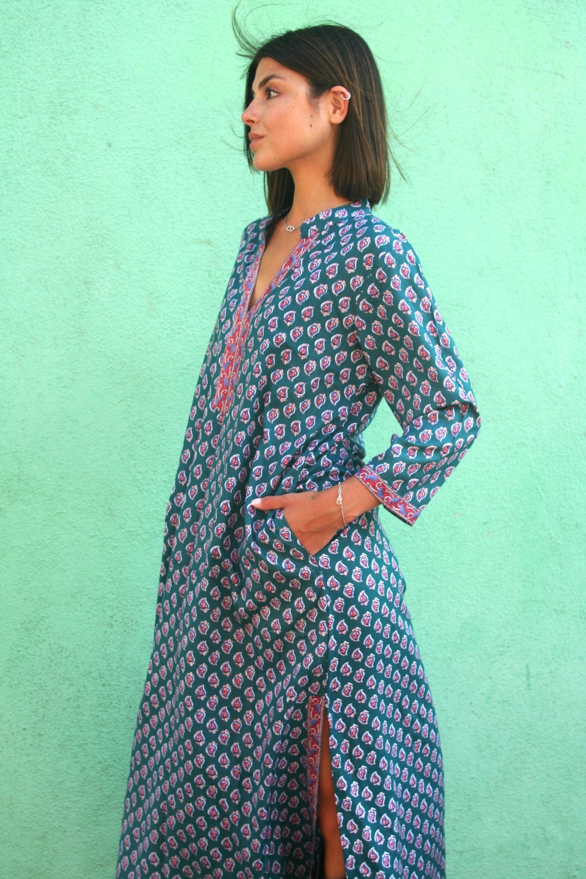 Maxi Kaftan Dress Teal - Joshi
