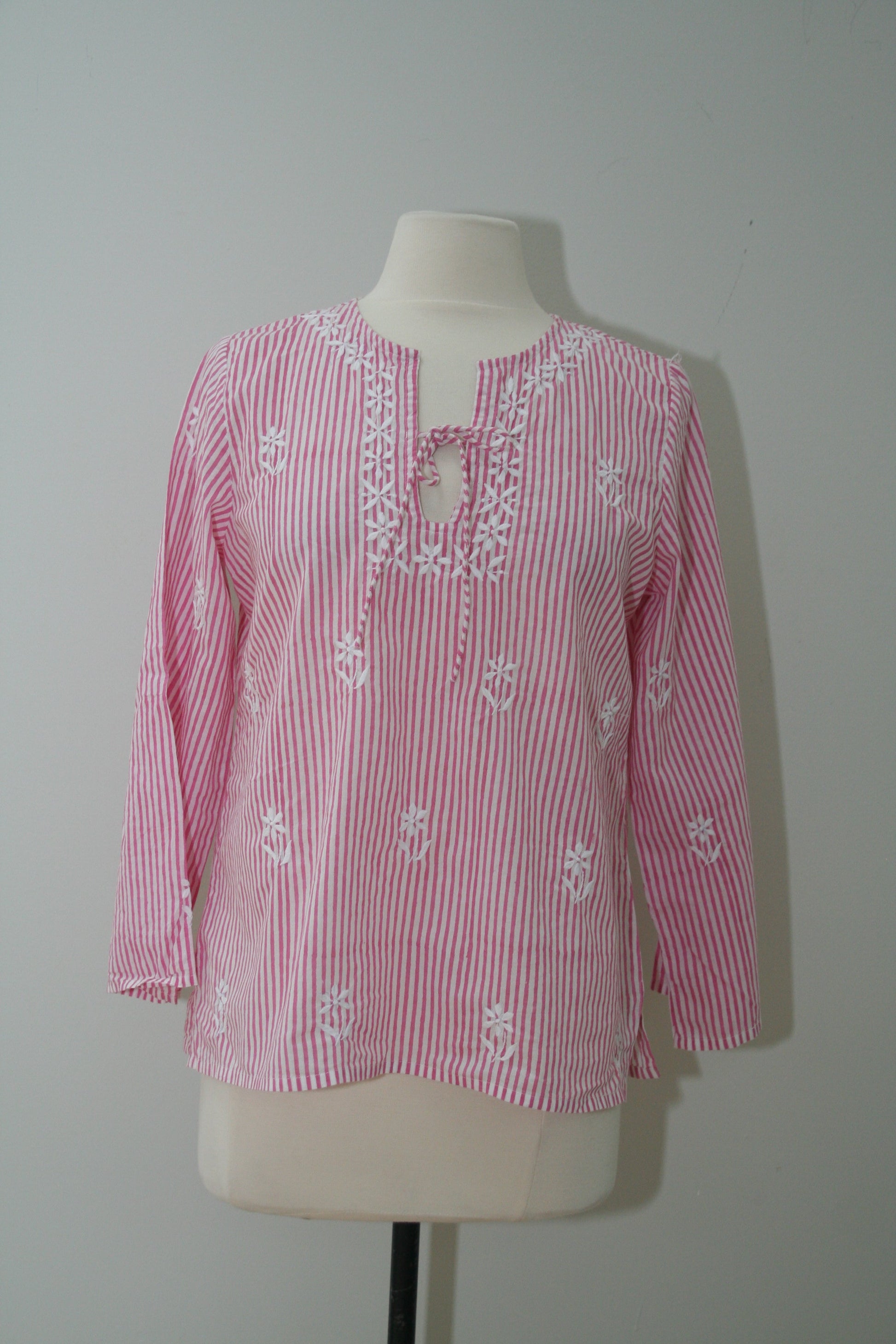 Pink Stripes Peasant Top - Joshi