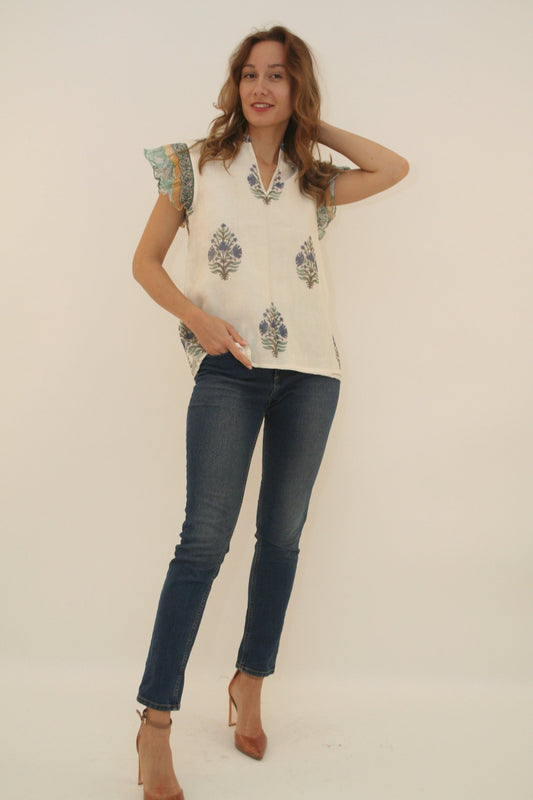 Priya Top Blue - Joshi