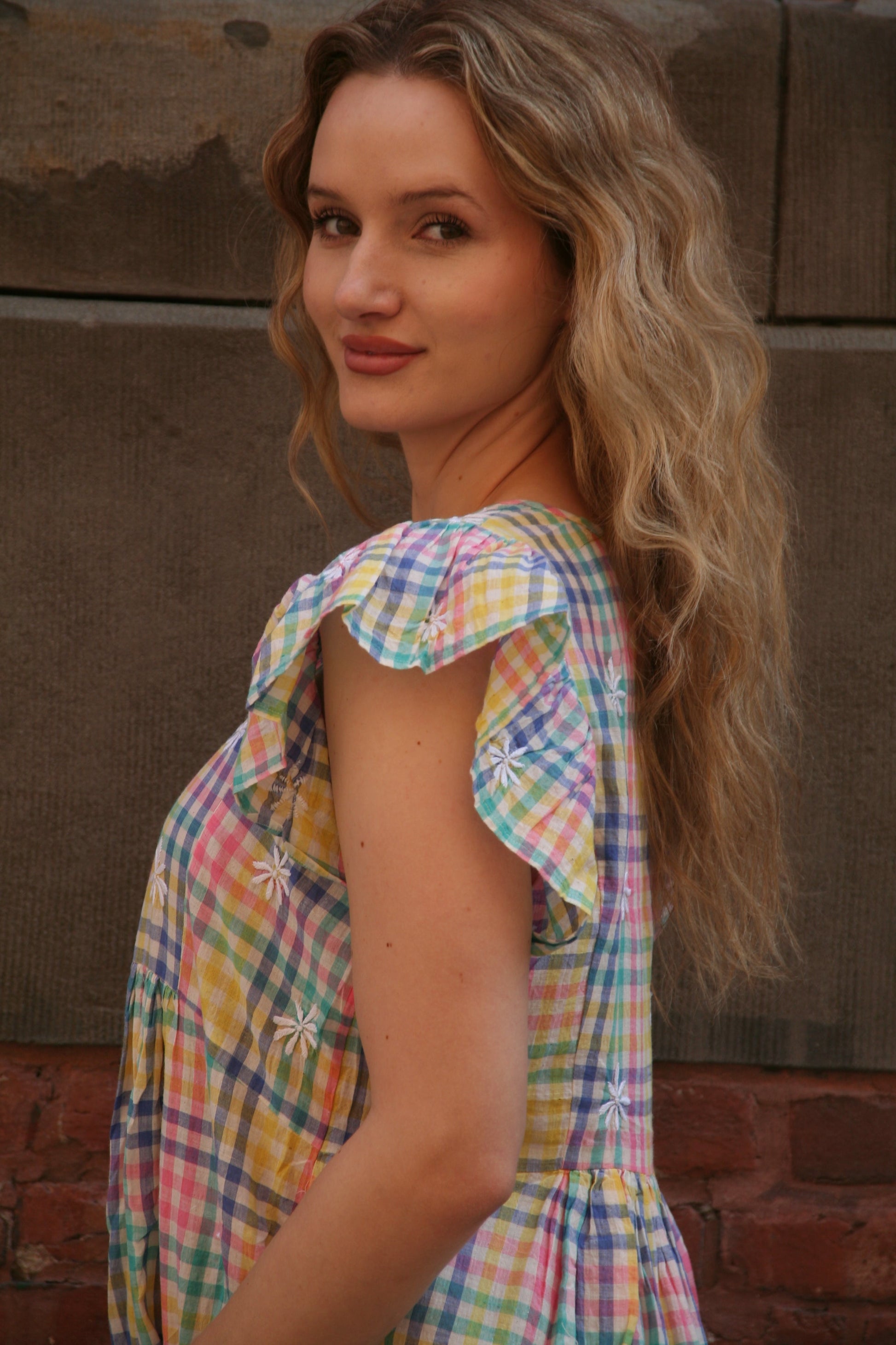 Rugby Dress Rainbow Checks - Joshi