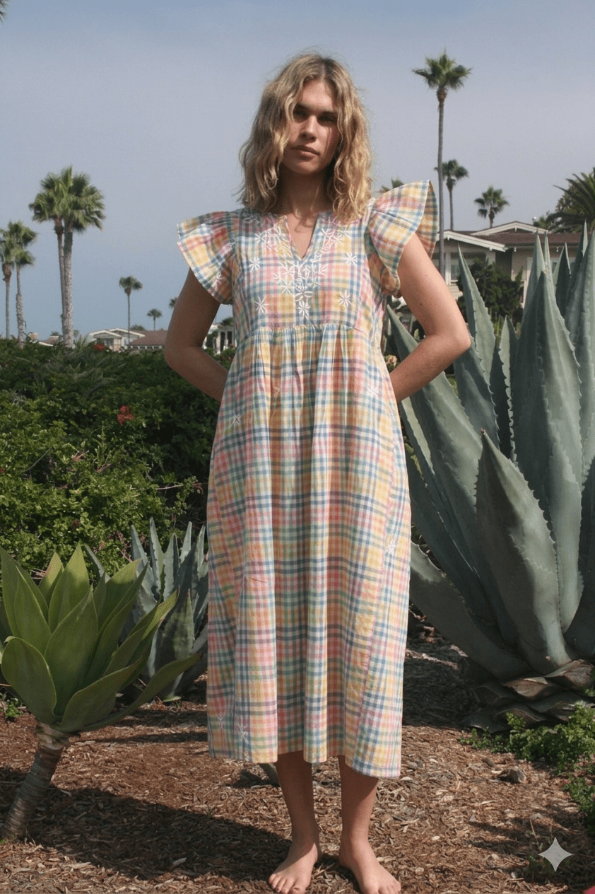 Rugby Dress Rainbow Checks - Joshi
