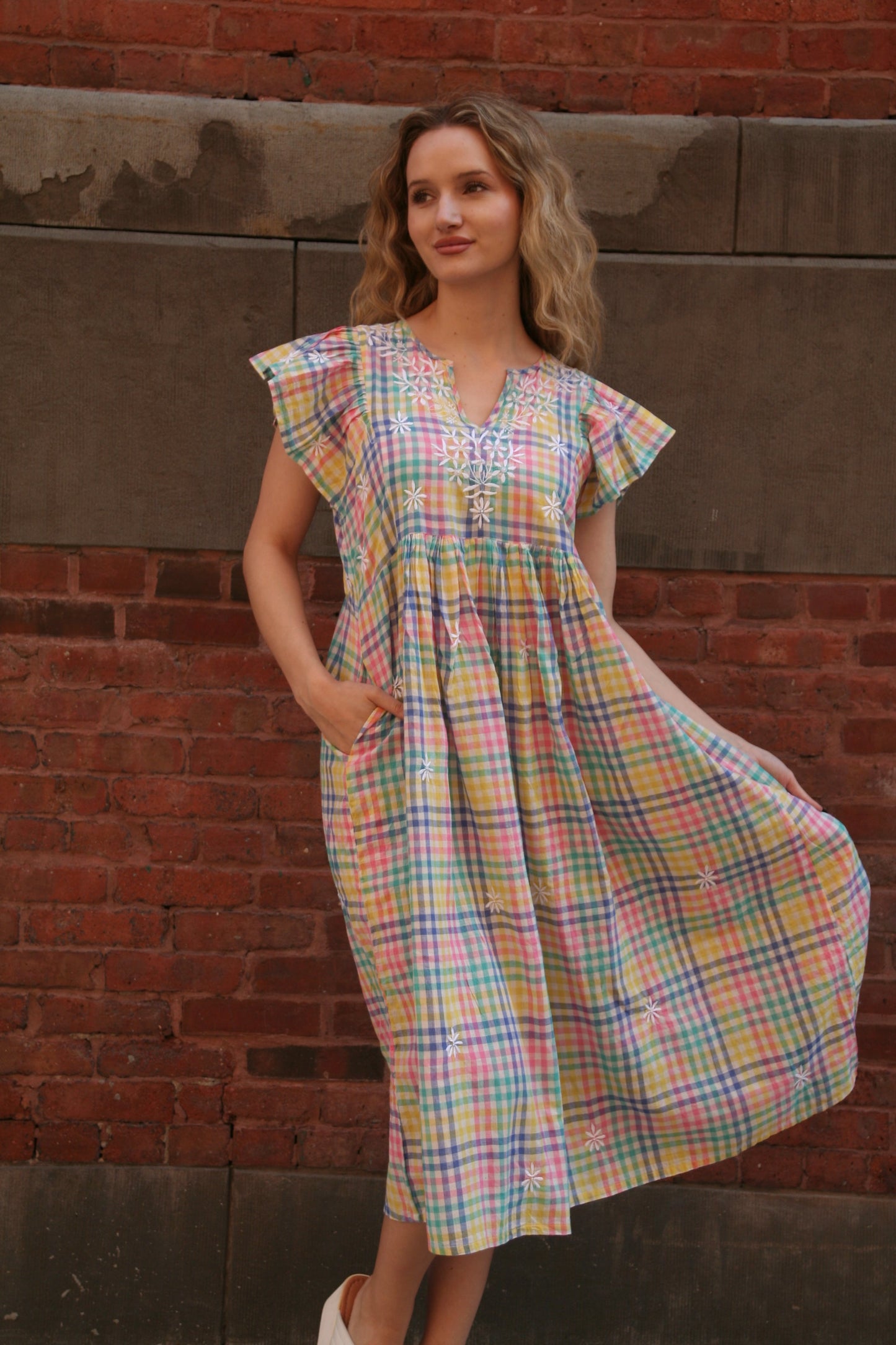 Rugby Dress Rainbow Checks - Joshi