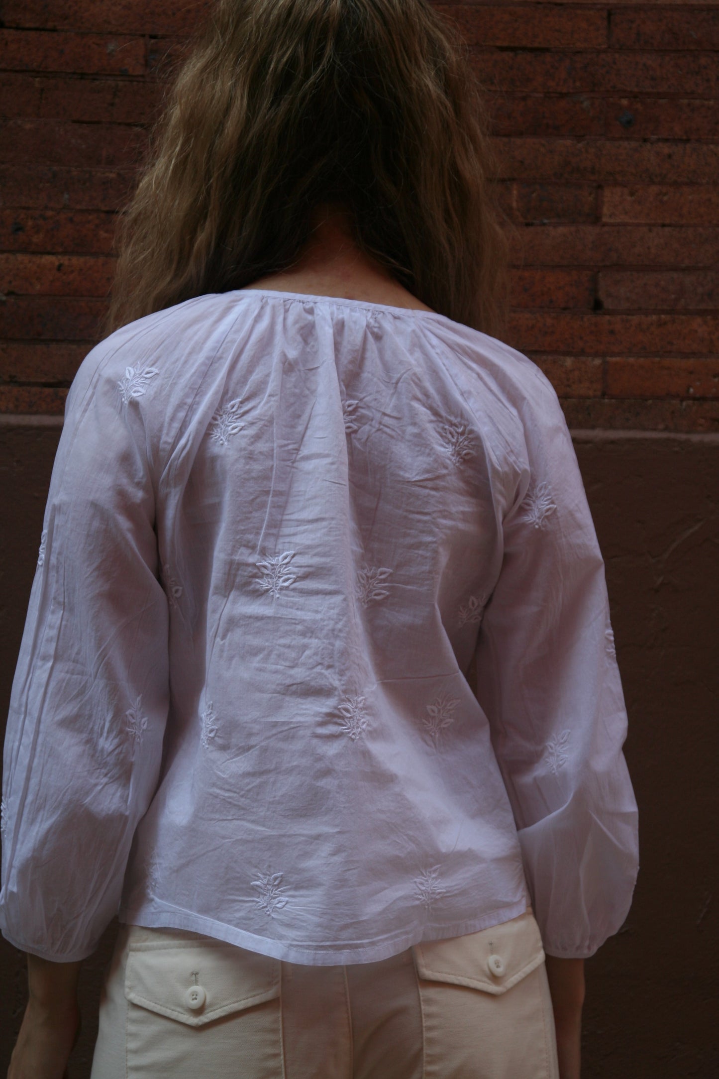 Samira Peasant Top White - Joshi