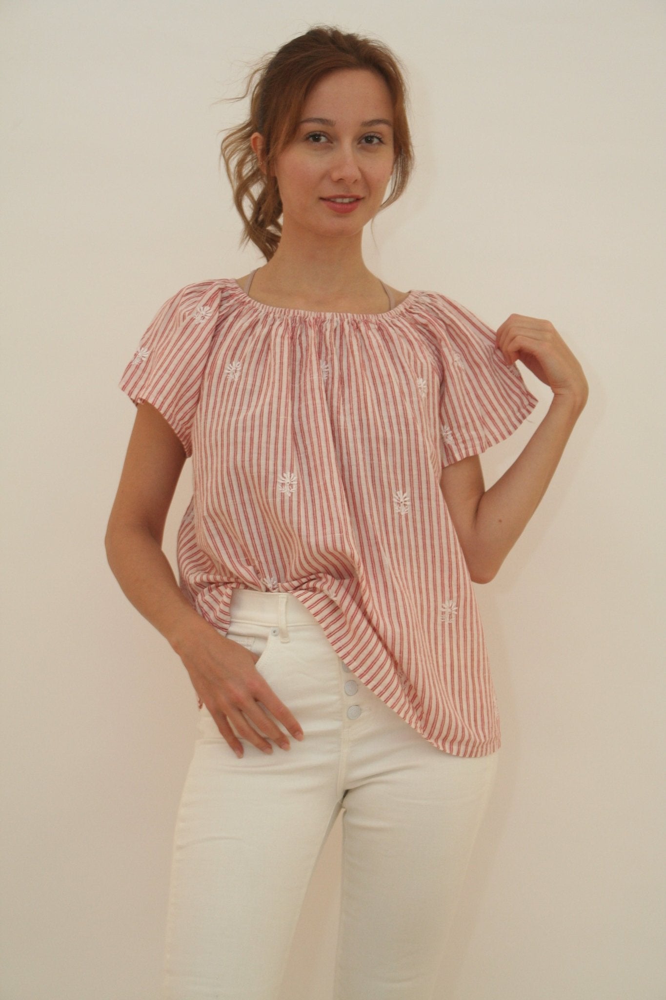 Sea Top pink stripes - Joshi