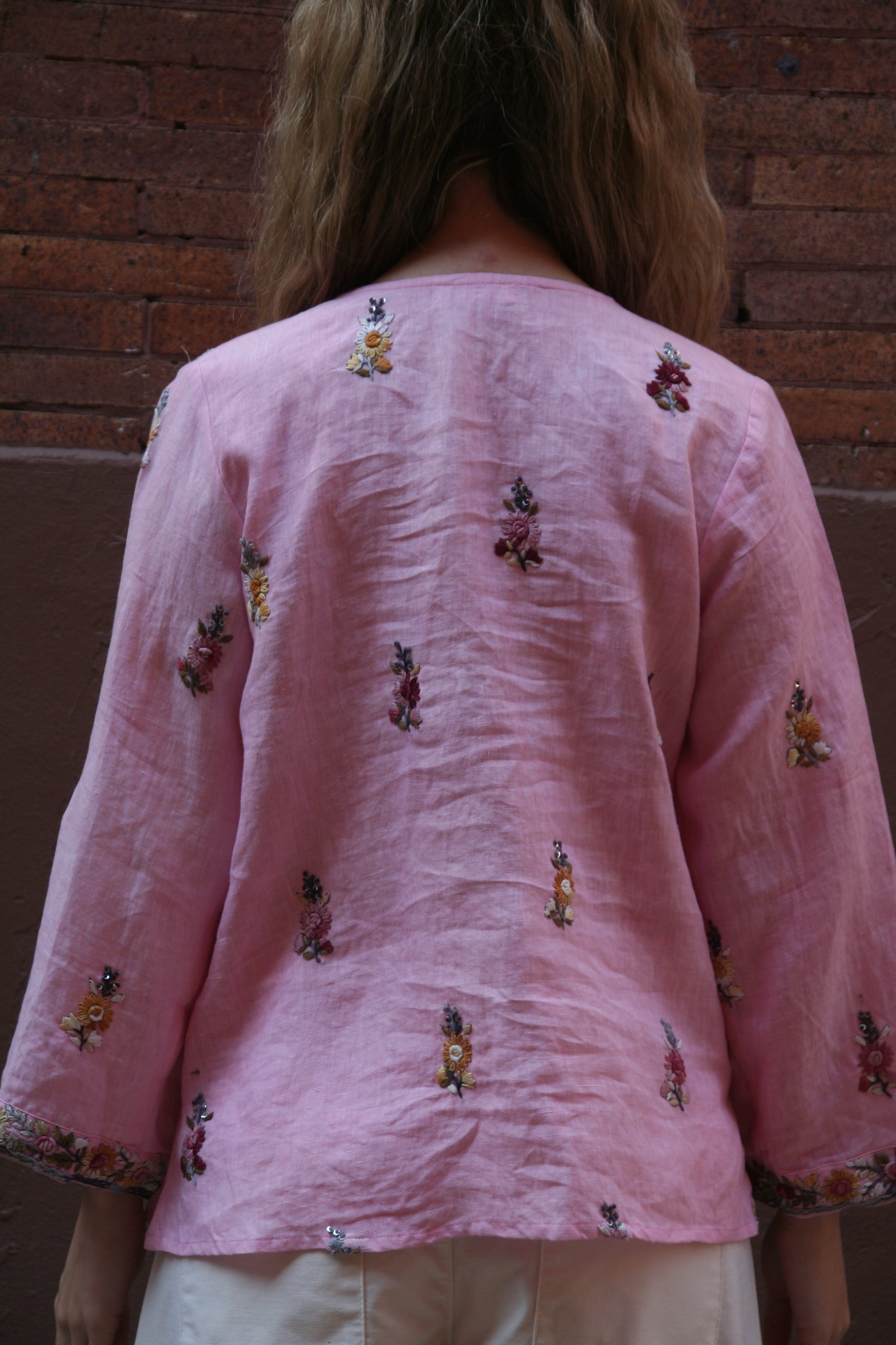 Sienna Linen Top Pink - Joshi