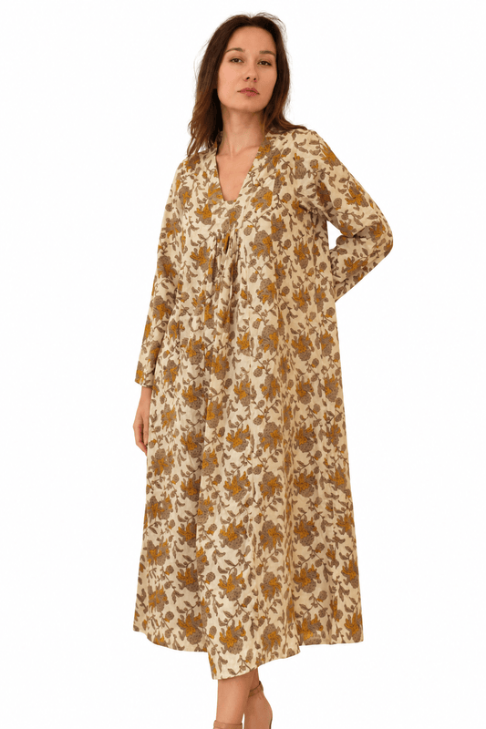 Soft Cotton Cabana Kurta Block Print A - JoshiKurta