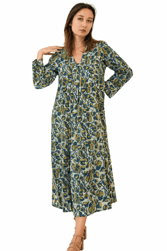 Soft Cotton Cabana Kurta Block Print E - JoshiKurta