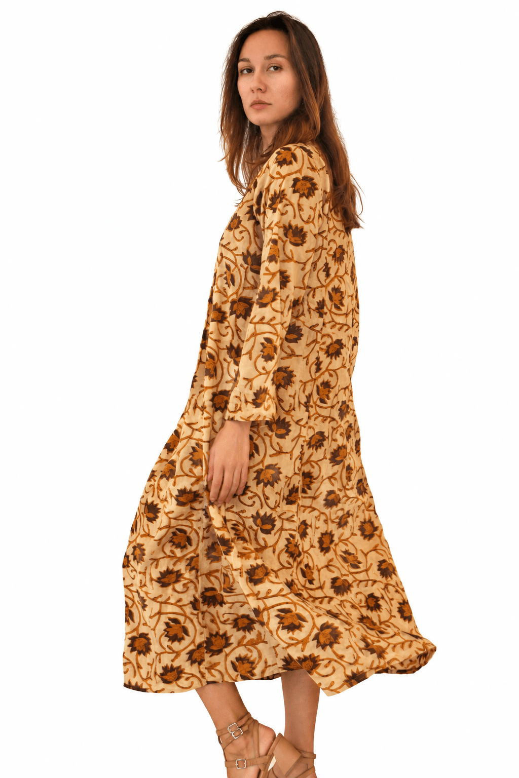 Soft Cotton Cabana Kurta Block Print F - Joshi
