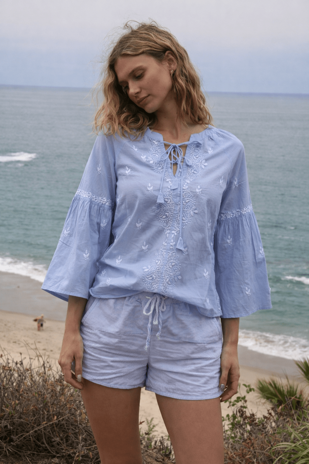 Tie Crop Top Blue - Joshi