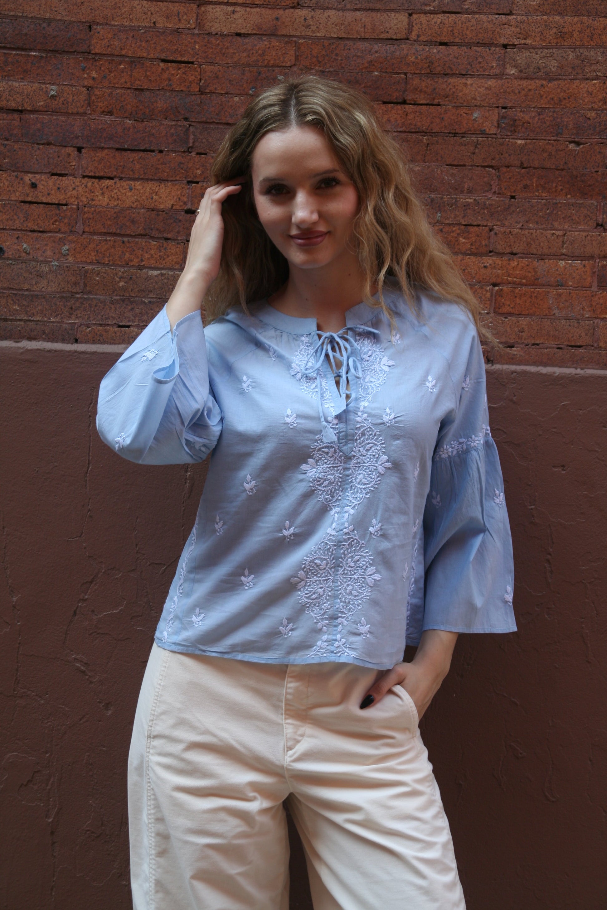 Tie Crop Top Blue - Joshi