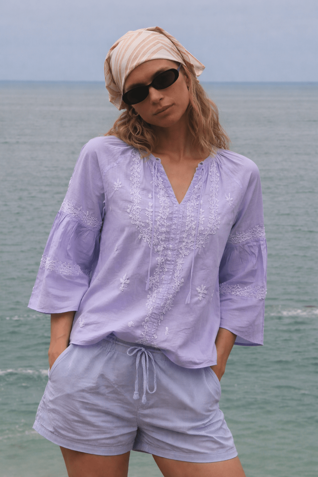 Tie Crop Top Lilac - Joshi