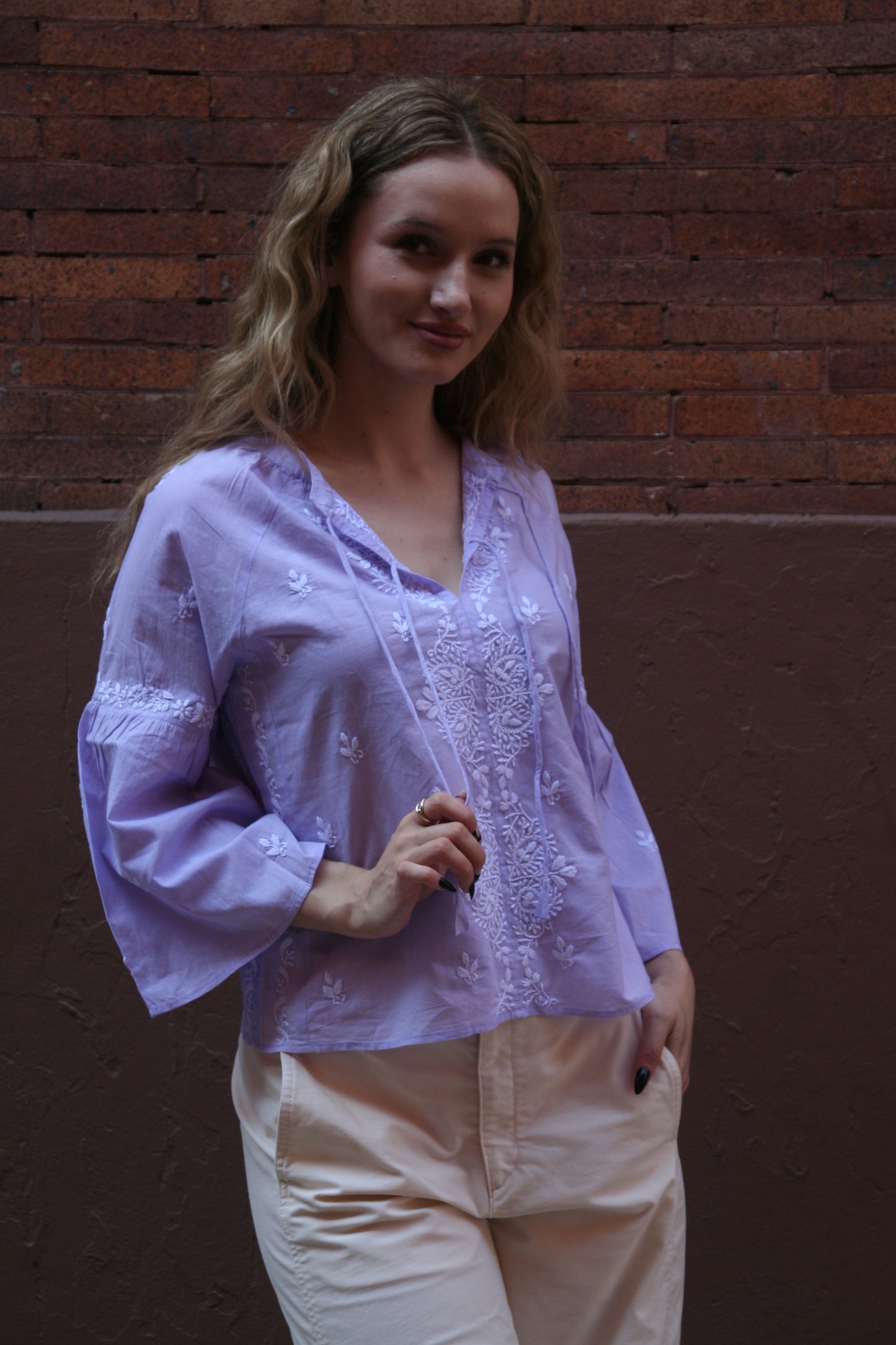 Tie Crop Top Lilac - Joshi