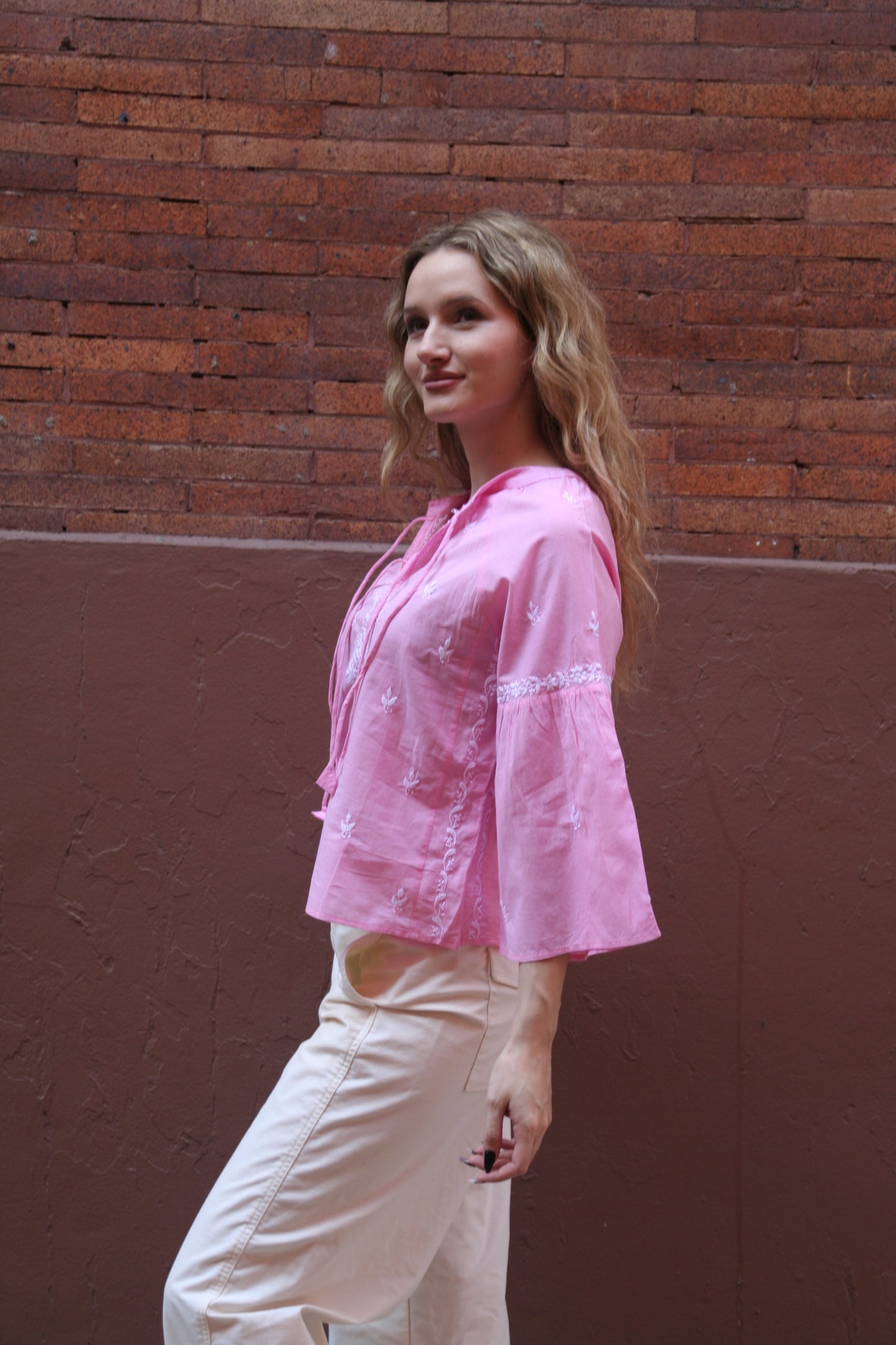 Tie Crop Top Pink - Joshi