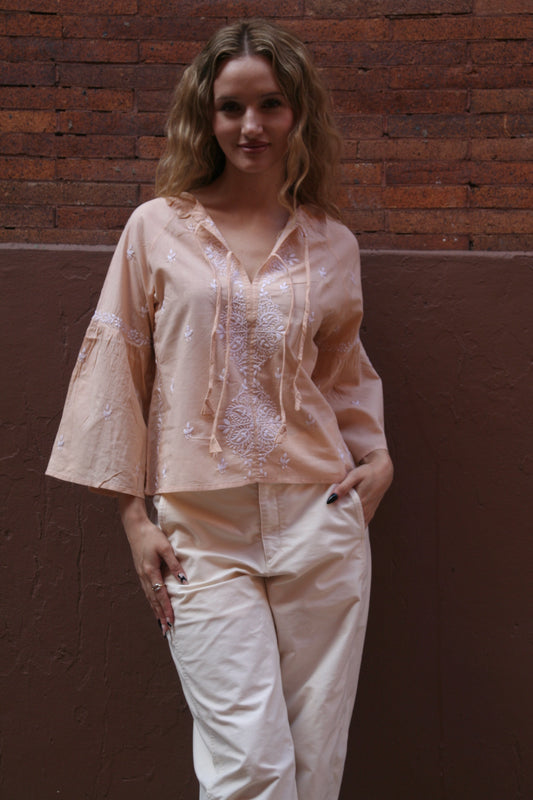 Tie Crop Top Sand - Joshi