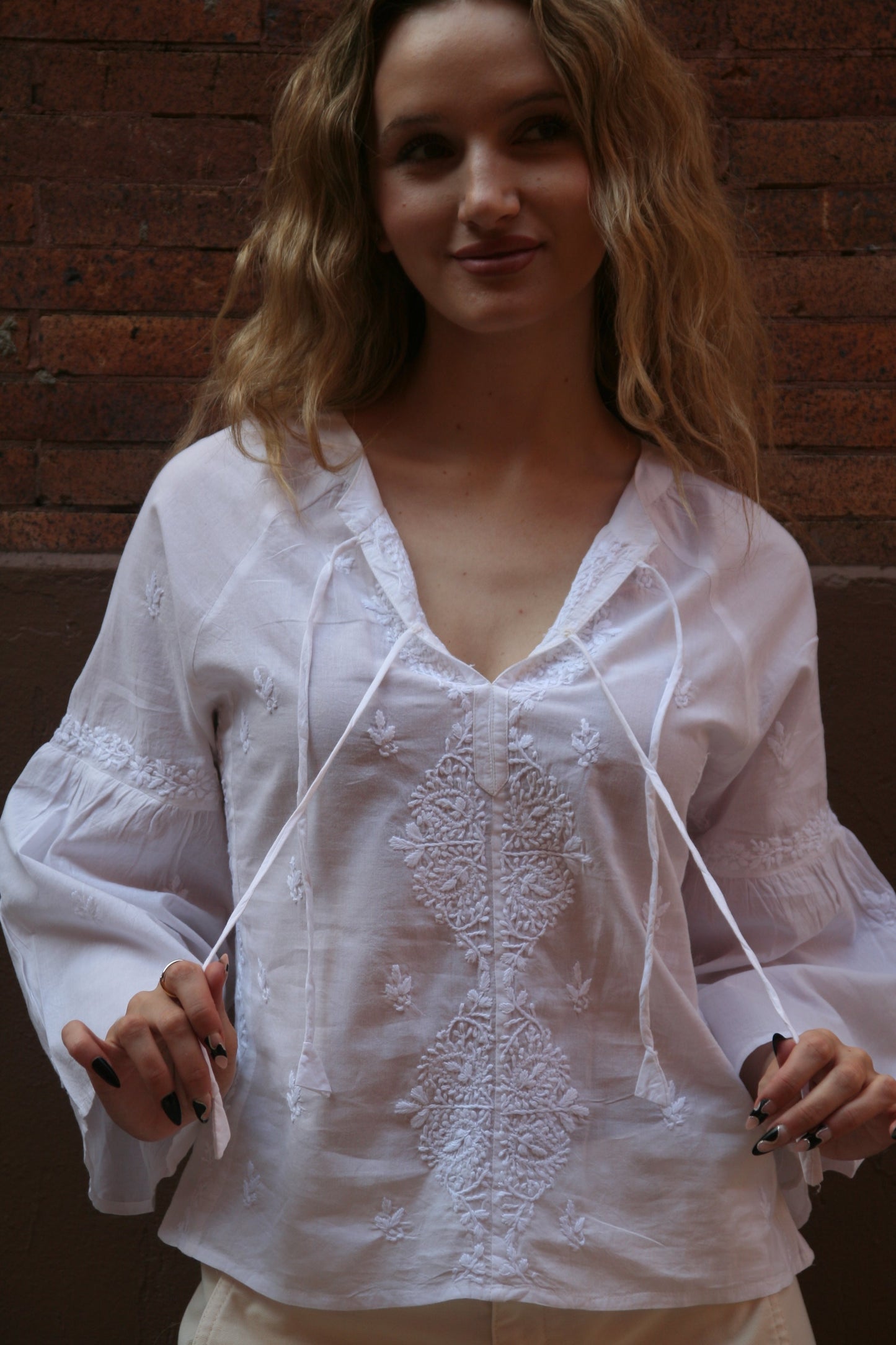 Tie Crop Top White - Joshi