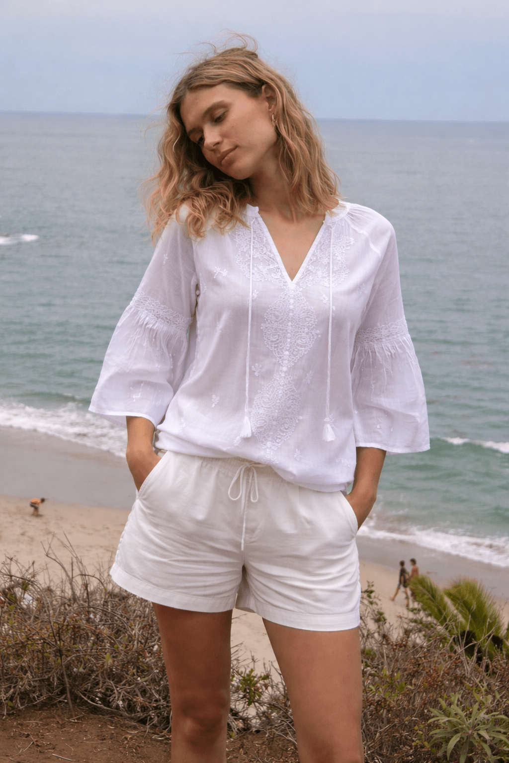 Tie Crop Top White - Joshi
