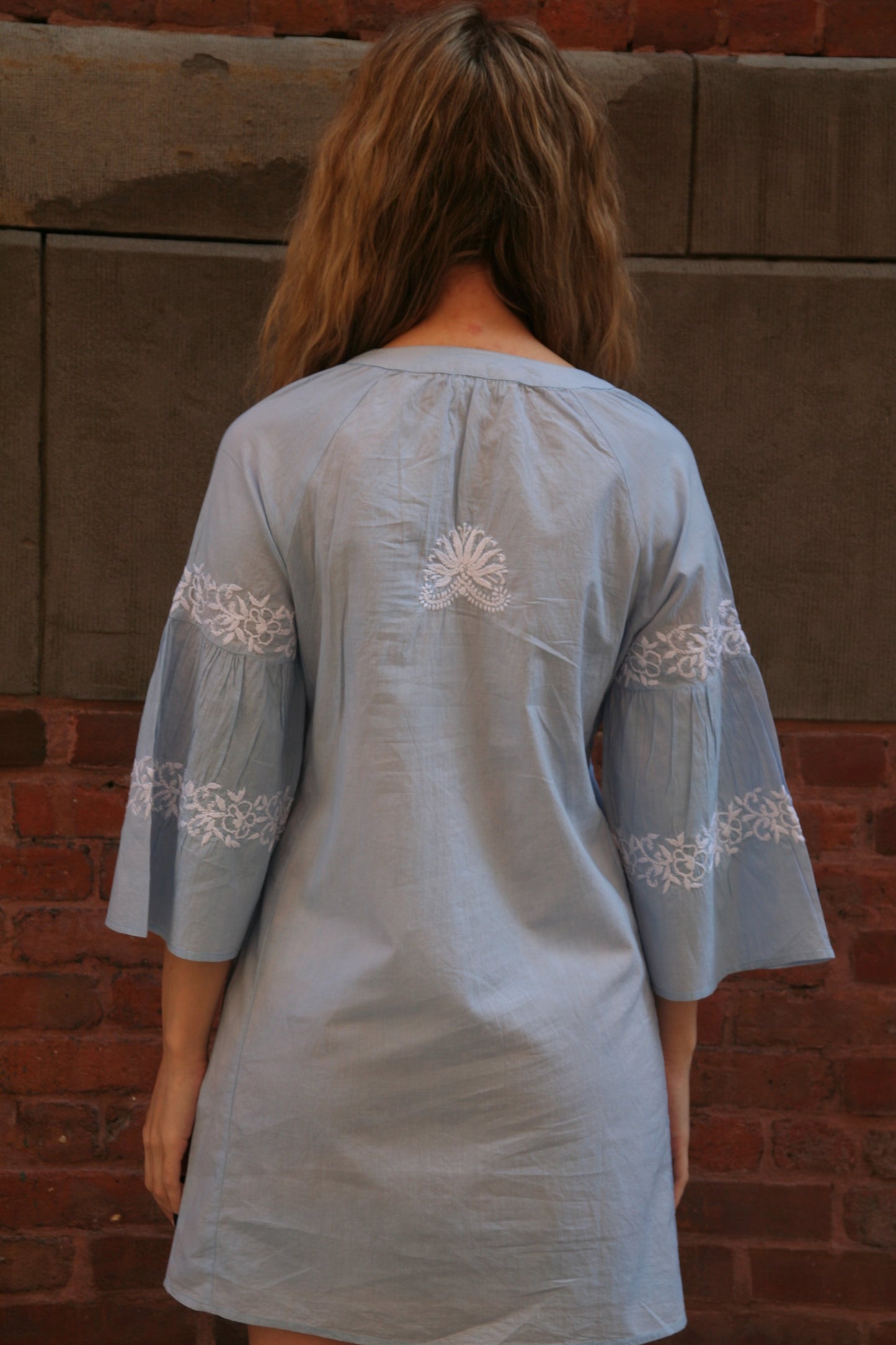 Tie Short Dress Blue - Joshi