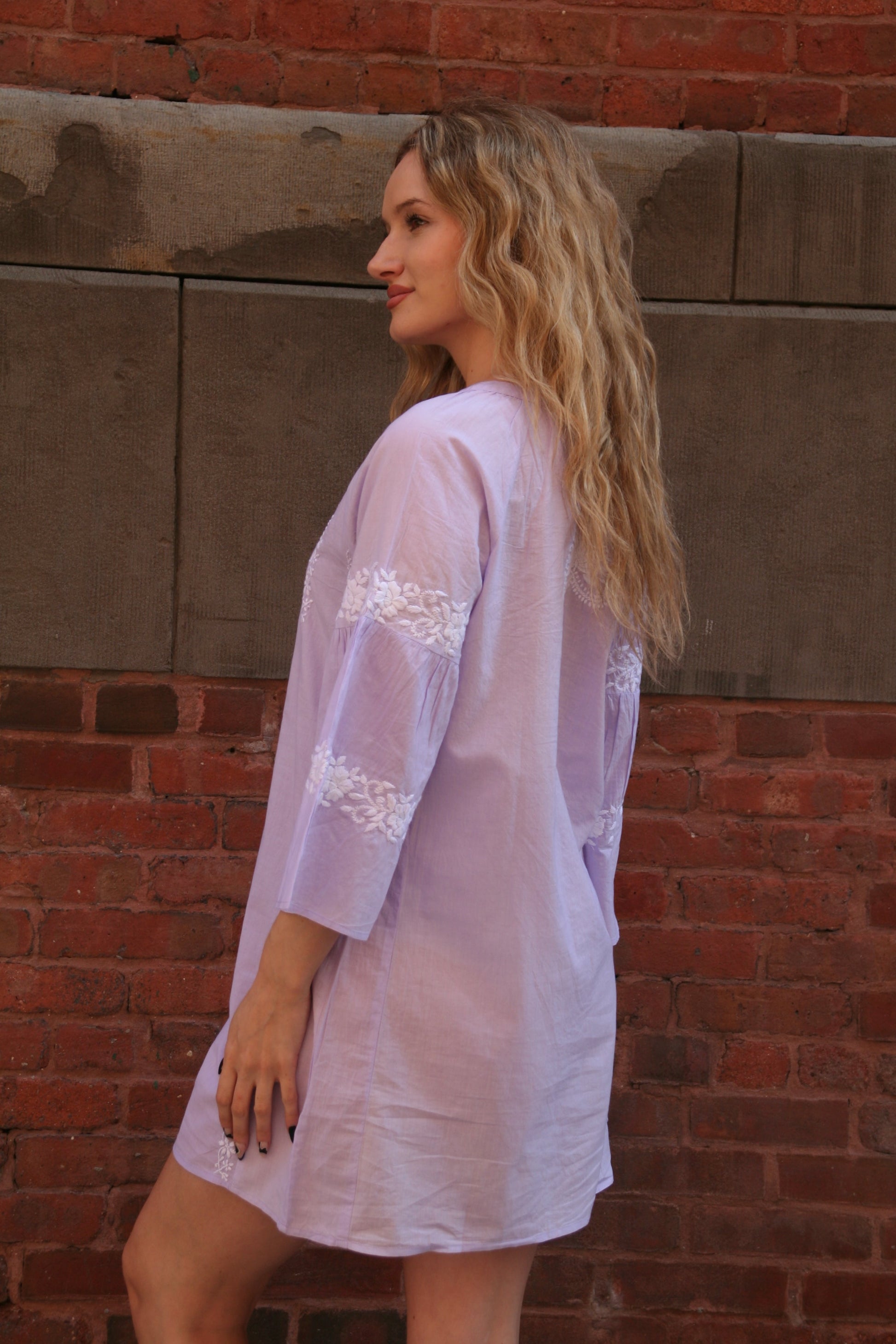 Tie Short Dress Lilac - Joshi