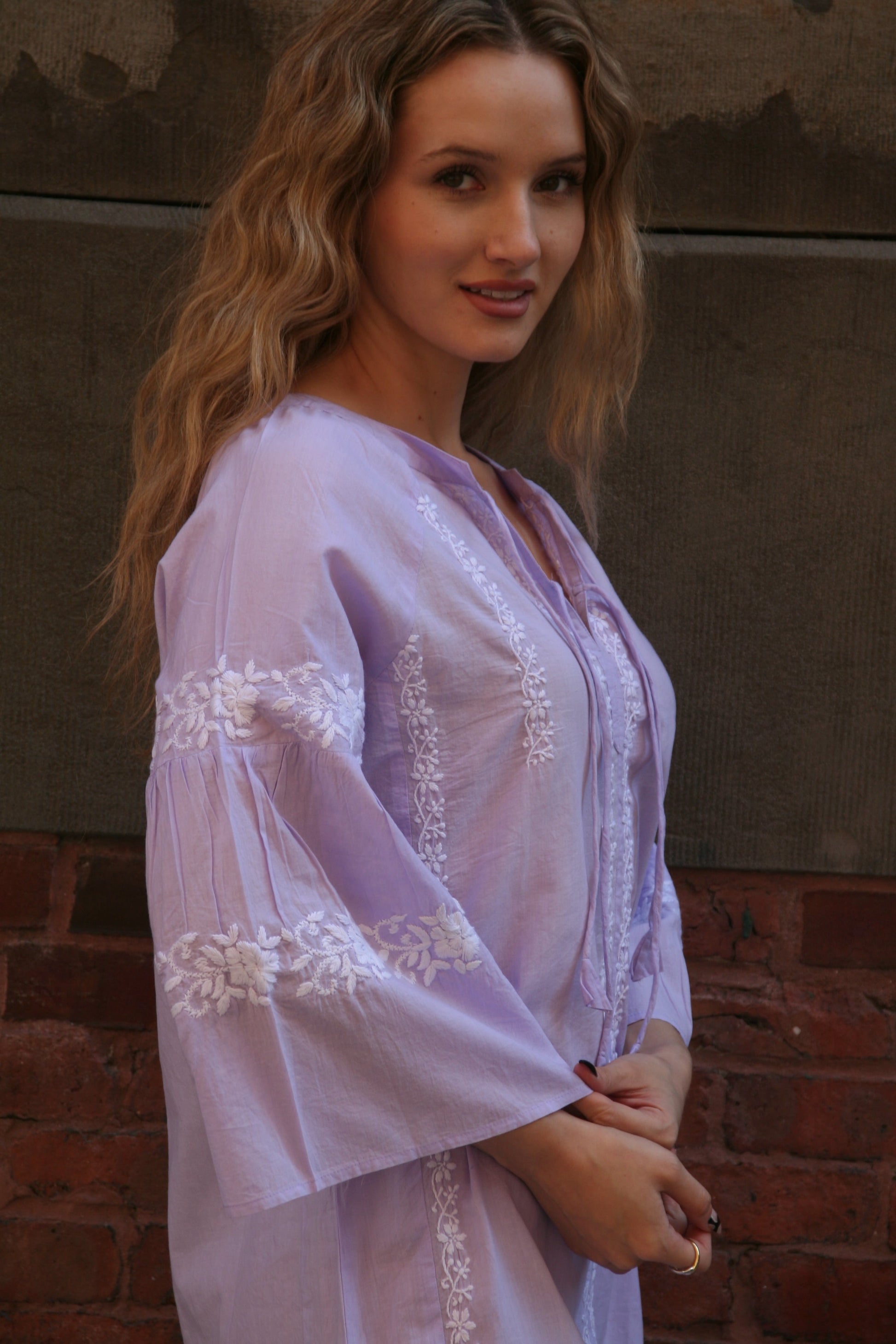 Tie Short Dress Lilac - Joshi