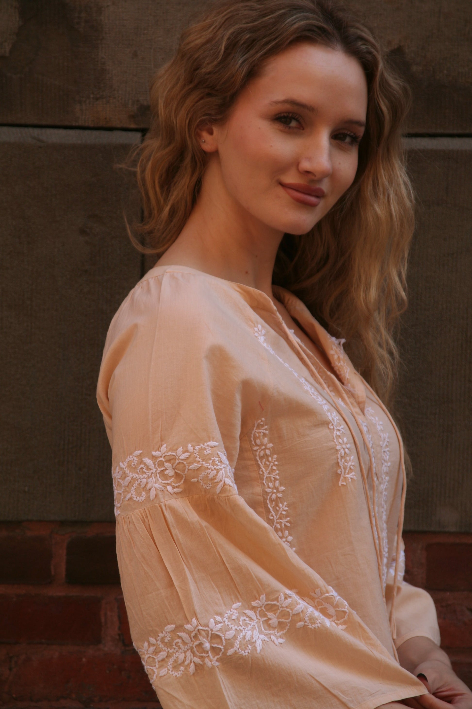 Tie Short Dress Sand - Joshi